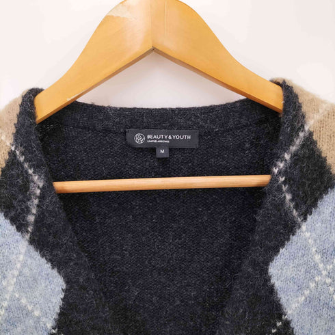ビューティーアンドユースユナイテッドアローズ BEAUTY & YOUTH UNITED ARROWS チェック柄カーディガン メンズ M