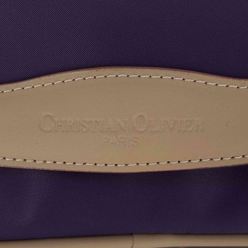 クリスチャンオリビエ CHRISTIAN OLIVIER ロゴ刻印 バイカラー ショルダーバッグ レディース