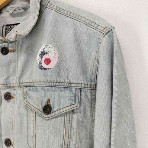 BROOKLYN CLOTH ワッペン刺繍ペイントデザインデニムジャケット メンズ L