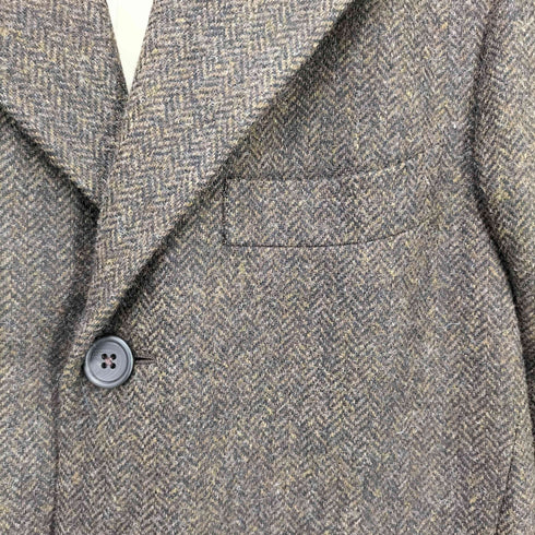 AZABU TAILOR ヘリンボーン柄 2Bウールテーラードジャケット メンズ 046 A