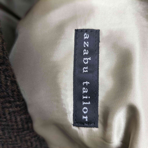 AZABU TAILOR ヘリンボーン柄 2Bウールテーラードジャケット メンズ 046 A