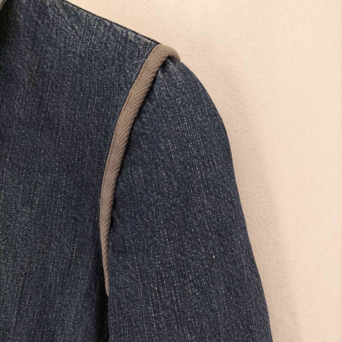 ダナキャランニューヨークジーンズ DKNY JEANS 90S バックデザインデニムジップアップジャケット レディース 4