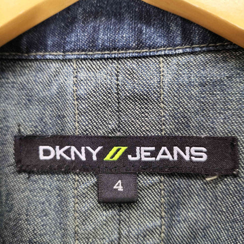 ダナキャランニューヨークジーンズ DKNY JEANS 90S バックデザインデニムジップアップジャケット レディース 4