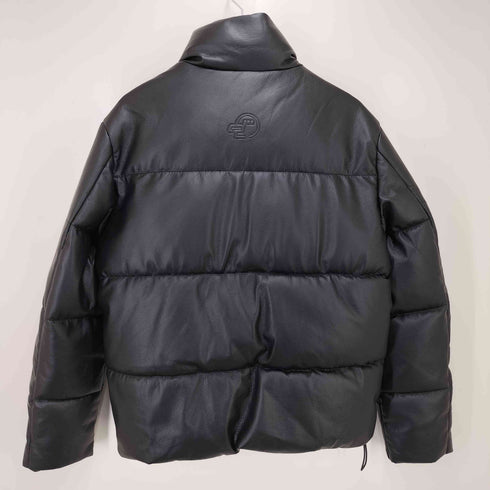 ザラ ZARA LEATHER EFFECT PUFFER JACKET フェイクレザー中綿ジャケット メンズ S