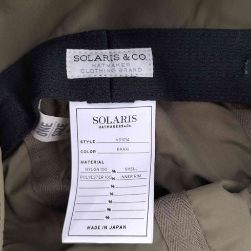 ソラリスアンドコー solaris&co. SUN SHIELD CAP メンズ ONE SIZE