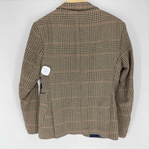 ザラ ZARA 金タグ ガンクラブチェックテーラードジャケット メンズ 46