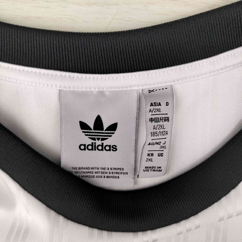 アディダスオリジナルス adidas Originals ホワイト&ブラック ストライプ Tシャツ メンズ 2xl