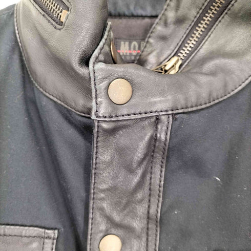 モルガンオム MORGAN HOMME レザー切替コットンミリタリージャケット メンズ JPN:XL