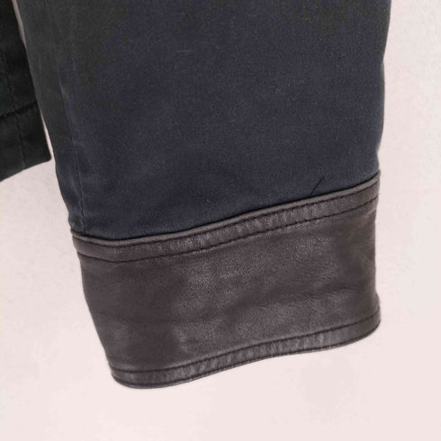 モルガンオム MORGAN HOMME レザー切替コットンミリタリージャケット メンズ JPN:XL