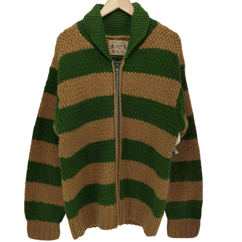 styled by H.S.T ジップアップ ニットジャケット カウチンニット メンズ import:L