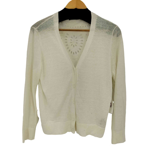 ローレンラルフローレン LAUREN RALPH LAUREN リネン混 バックレースカーディガン レディース import:M