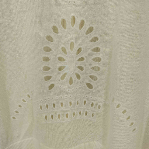 ローレンラルフローレン LAUREN RALPH LAUREN リネン混 バックレースカーディガン レディース import:M