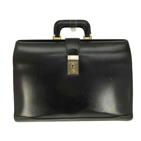 ポーター PORTER ロゴ型押し レザー ブリーフケース ドクターズバッグ ダレスバッグ ボストンバッグ メンズ