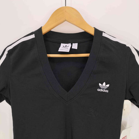 アディダスオリジナルス adidas Originals スリーストライプス Vネック スリム半袖Tシャツ レディース JPN:L