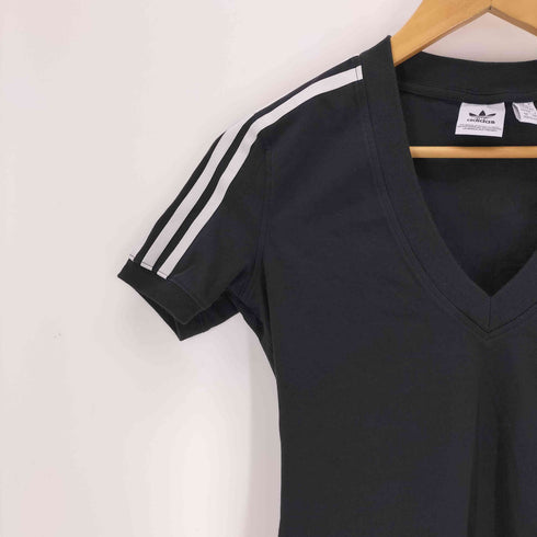 アディダスオリジナルス adidas Originals スリーストライプス Vネック スリム半袖Tシャツ レディース JPN:L