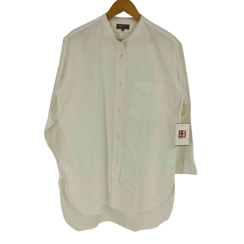 マーガレットハウエル MARGARET HOWELL 20AW オックスフォード ラウンドカット バンドカラー シャツ レディース JPN:1