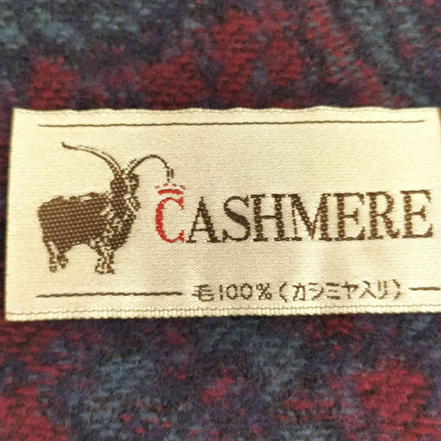 カシミヤ CASHMERE ペイズリー柄 ウールカシミヤ混マフラー レディース
