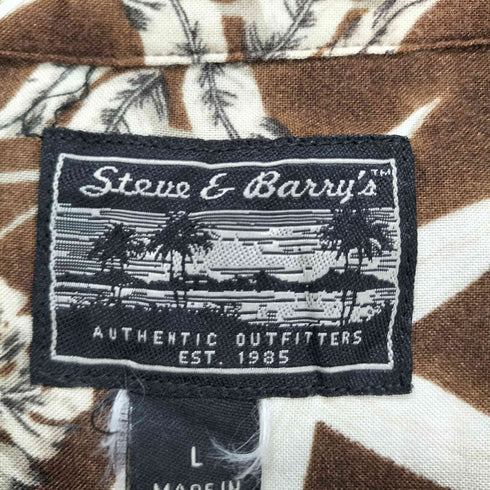 スティーブ バリース STEVE & BARRYS 総柄レーヨンシャツ メンズ JPN:L