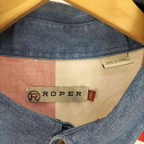 ローパー ROPER 90S 星条旗 B.D レギュラーカラーシャツ メンズ 2XL