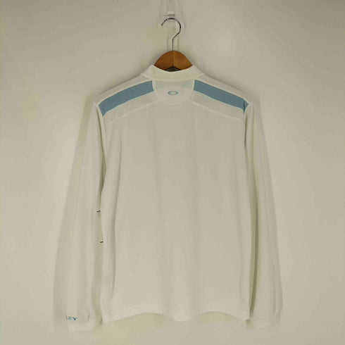 オークリー OAKLEY ロゴ刺繍 ハイネック ハーフジップ ロングスリーブTシャツ メンズ import:M