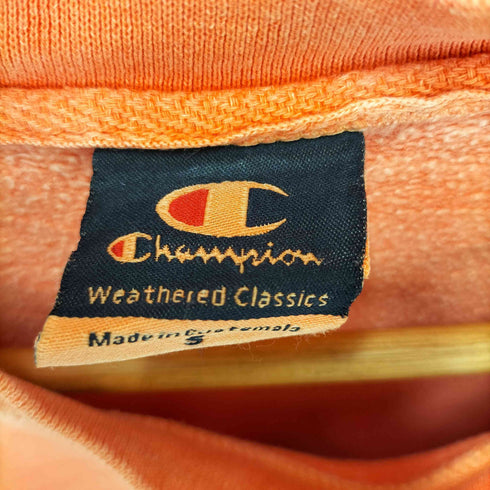 チャンピオン Champion Weathered classics 後染めプリントトレーナー メンズ S