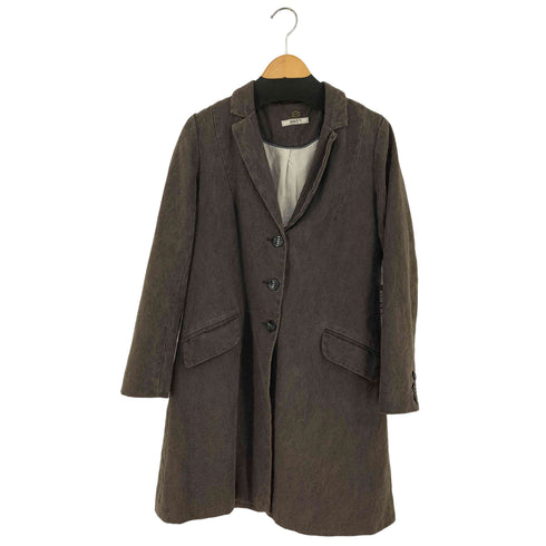 gigot ボタニカル柄 ジャガードコットンロングコート レディース
