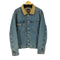 ザラ ZARA 襟コーデュロイ デニムトラッカージャケット メンズ import:L