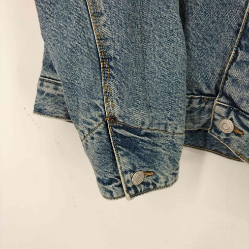 ザラ ZARA 襟コーデュロイ デニムトラッカージャケット メンズ import:L