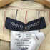 YOSHI KONDO MADE IN FRANCE リネン100 メタルボタン ダブルブレストストライプジャケット レディース import:S