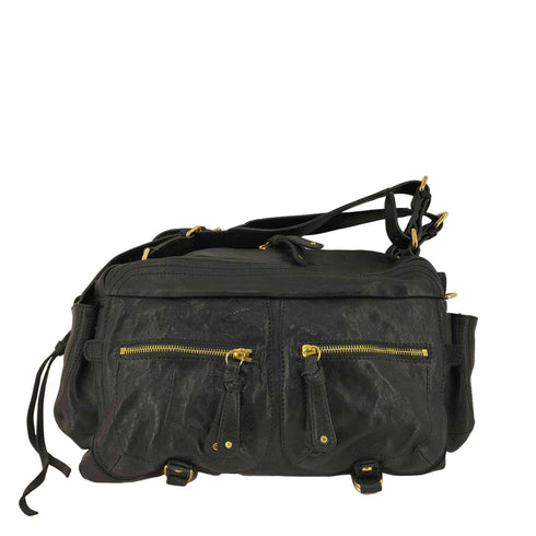 フロントダブルポケット 2WAYレザーバッグ LAMPO ZIPPER レディース