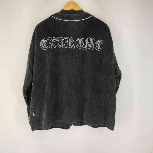 Black air 刺繍デザイン L/S コーデュロイベースボールシャツ メンズ import:XL