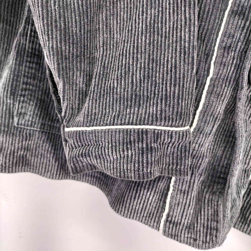 Black air 刺繍デザイン L/S コーデュロイベースボールシャツ メンズ import:XL