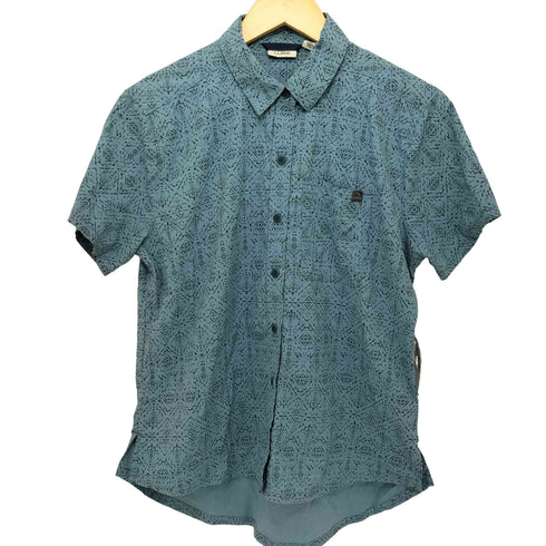 エルエルビーン L.L.Bean 幾何学模様 ショートスリーブシャツ メンズ XS