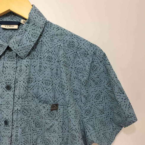 エルエルビーン L.L.Bean 幾何学模様 ショートスリーブシャツ メンズ XS