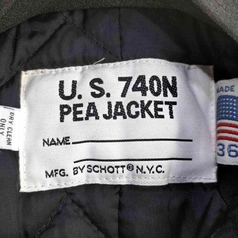 ショット Schott USA製 U.S. 740N PEA JACKET メンズ US:36