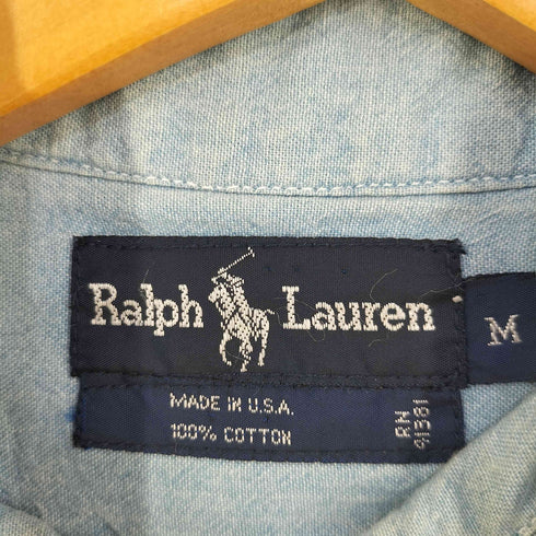 ラルフローレン RALPH LAUREN USA製 ポニー刺繍 BDシャツ メンズ import:M