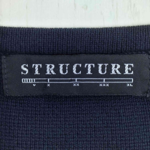 ストラクチャー STRUCTURE Vネック コットン ニットベスト メンズ import:XL