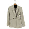 バナナリパブリック BANANA REPUBLIC LINEN DB 2 BUT ダブルブレスト コットンリネン ストライプテーラードジャケット レディース JPN:0