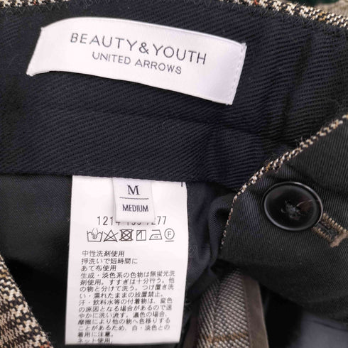 ビューティーアンドユースユナイテッドアローズ BEAUTY & YOUTH UNITED ARROWS TW グレンチェック 1P ワイド テーパードパンツ メンズ JPN:M