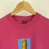 フルーツオブザルーム FRUIT OF THE LOOM 90S USA製 HABU BOX ゴーヤ プリント クルーネック Tシャツ シングルステッチ レディース 14-16