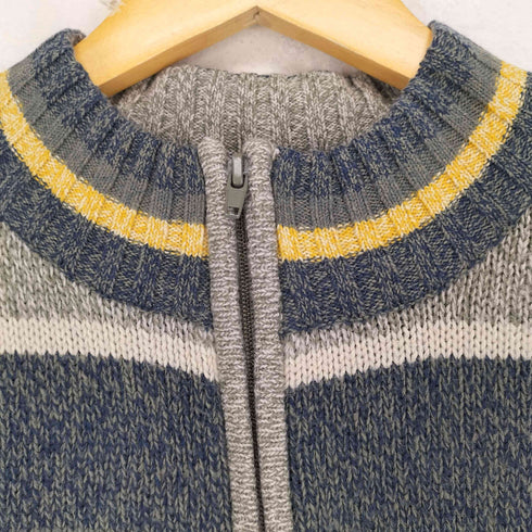 INTRONA ボーダー柄ハーフジップニット メンズ JPN:XXL
