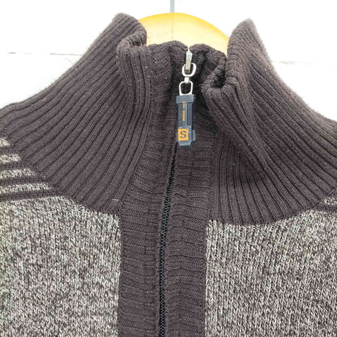 MING DI エルボーパッチハーフジップニット メンズ JPN:XL
