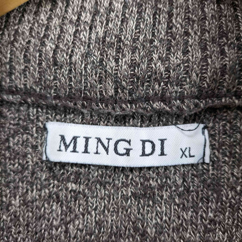 MING DI エルボーパッチハーフジップニット メンズ JPN:XL
