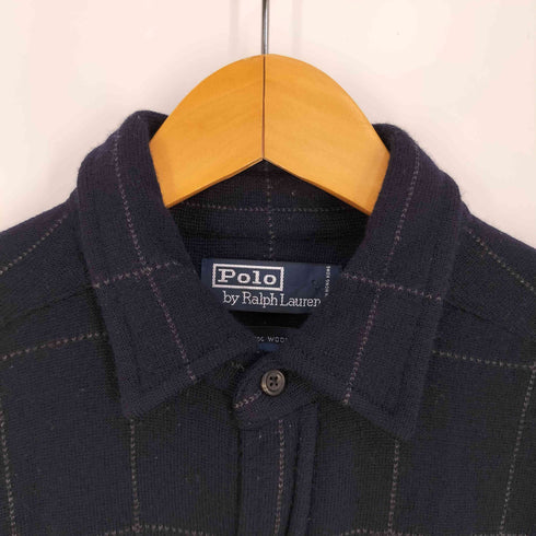 ポロバイラルフローレン Polo by RALPH LAUREN ノーポニー ウール ブロックチェック シャツ メンズ import:M