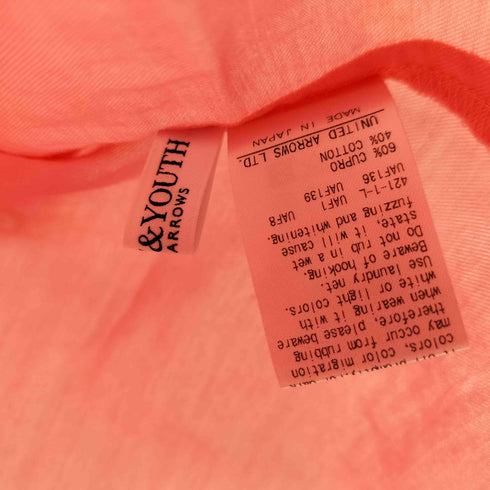 ビューティーアンドユースユナイテッドアローズ BEAUTY & YOUTH UNITED ARROWS ツイルバックオープン5分袖ブラウス レディース