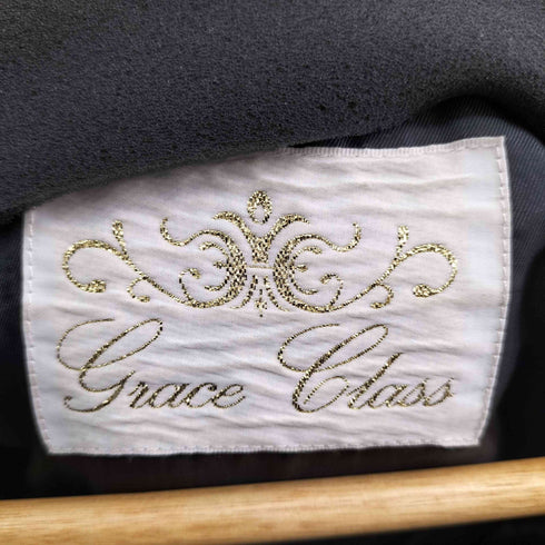 グレースクラス Grace Class ラビット フォックスファー リーバシブルフーデッドベストコート レディース 36
