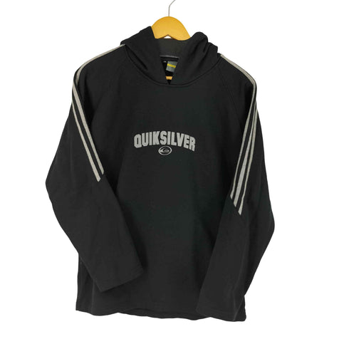 クイックシルバー Quiksilver ロゴプリント 袖ラインパーカー メンズ JPN:M