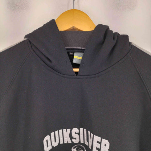 クイックシルバー Quiksilver ロゴプリント 袖ラインパーカー メンズ JPN:M