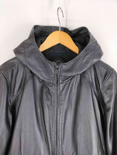 ヒステリックグラマー HYSTERIC GLAMOUR Y2K ジップアップ ピックレザー フーデットブルゾン メンズ import:L