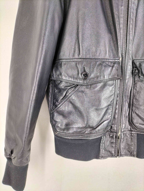 ヒステリックグラマー HYSTERIC GLAMOUR Y2K ジップアップ ピックレザー フーデットブルゾン メンズ import:L